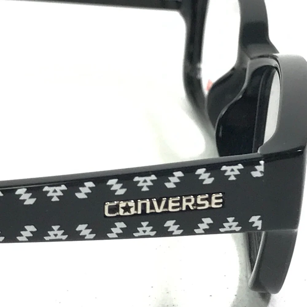 Converse Kids Eyeglasses Frames K019 BLACK Rectangular Full Rim 47-15-125
